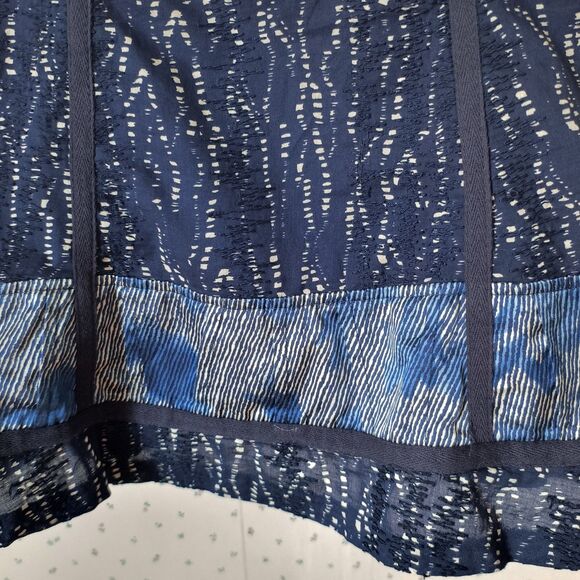 Coldwater Creek Skirt Womens Plus 1X Blue Geometric Embroidery Midi Cottage Boho - Picture 5 of 15